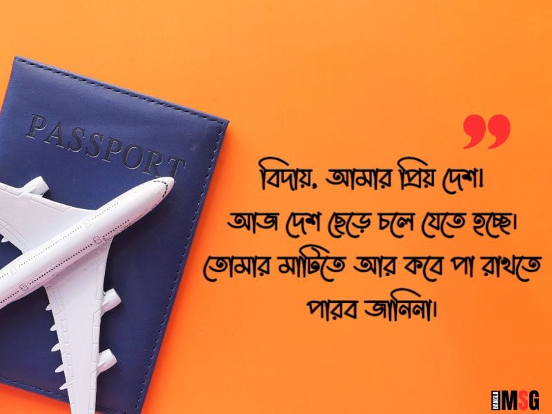 দেশ ছেড়ে চলে যাওয়ার স্ট্যাটাস