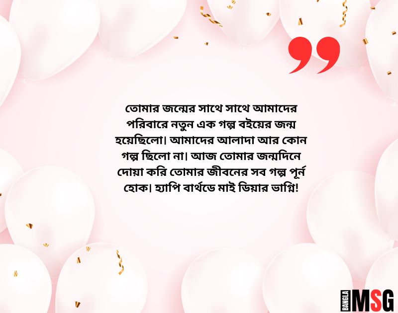 ভাগ্নির জন্মদিনে উইশ