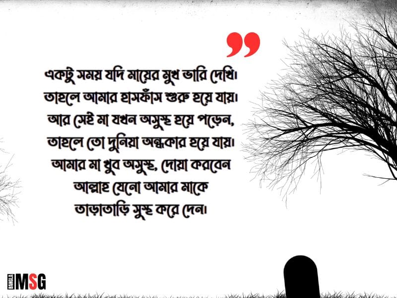 মায়ের অসুস্থতা নিয়ে ইসলামিক স্ট্যাটাস