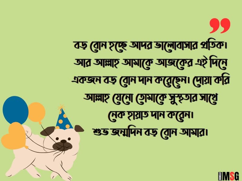 সিনিয়র আপুর জন্মদিনে শুভেচ্ছা
