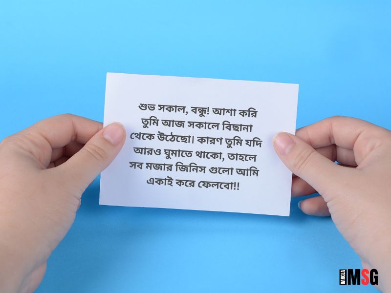 বন্ধুকে শুভ সকাল রোমান্টিক মেসেজ