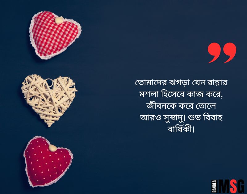 বান্ধবীর বিবাহ বার্ষিকীর শুভেচ্ছা বার্তা