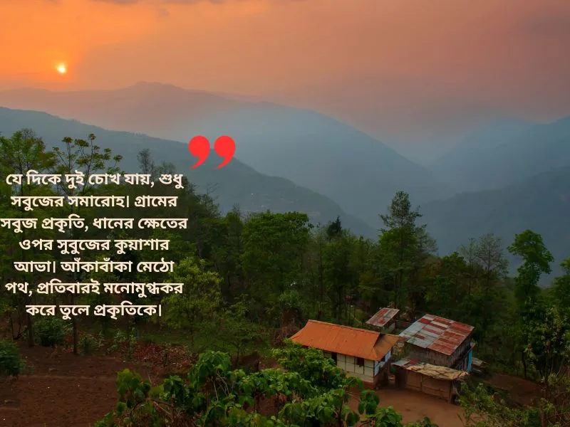 গ্রামের প্রকৃতি নিয়ে ক্যাপশন