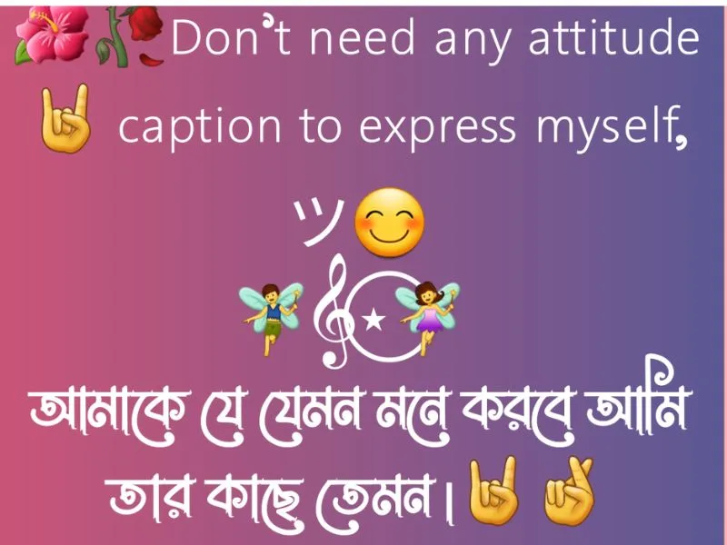 বাংলা Attitude স্ট্যাটাস girl