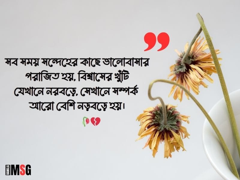 সম্পর্কে সন্দেহ নিয়ে ক্যাপশন