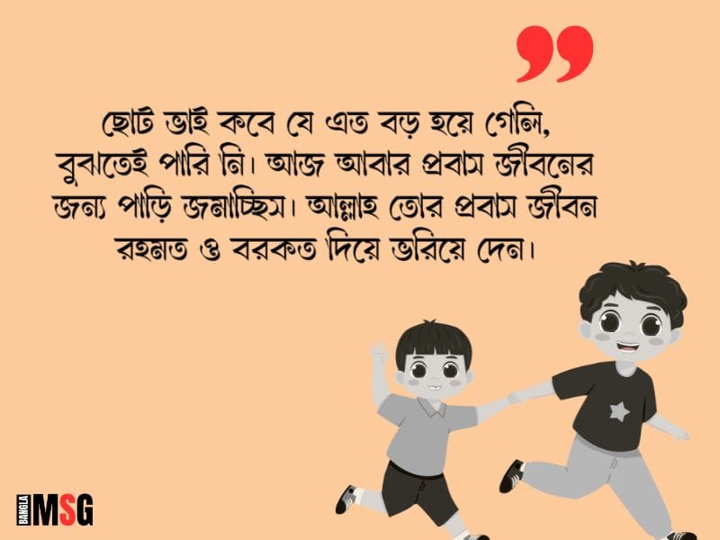 ছোট ভাই প্রবাসে যাওয়ার স্ট্যাটাস