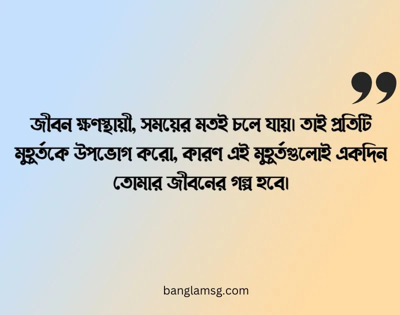 ক্ষণস্থায়ী জীবন নিয়ে উক্তি