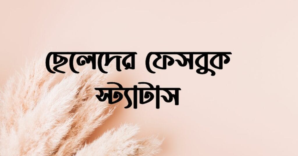 ছেলেদের ফেসবুক স্ট্যাটাস