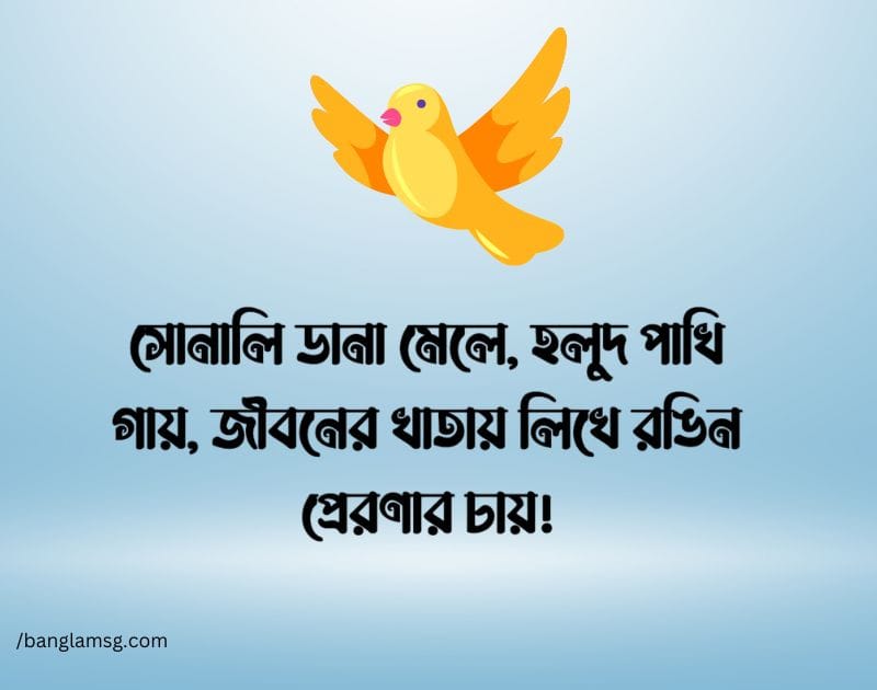 হলুদ পাখি নিয়ে ক্যাপশন
