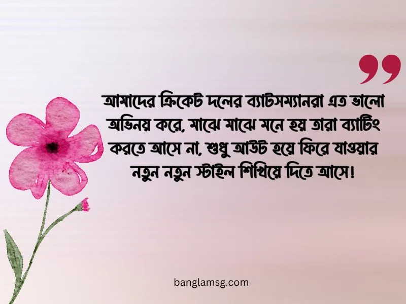 ক্রিকেট খেলা নিয়ে ফানি স্ট্যাটাস
