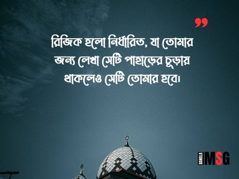 রিজিক নিয়ে স্ট্যাটাস