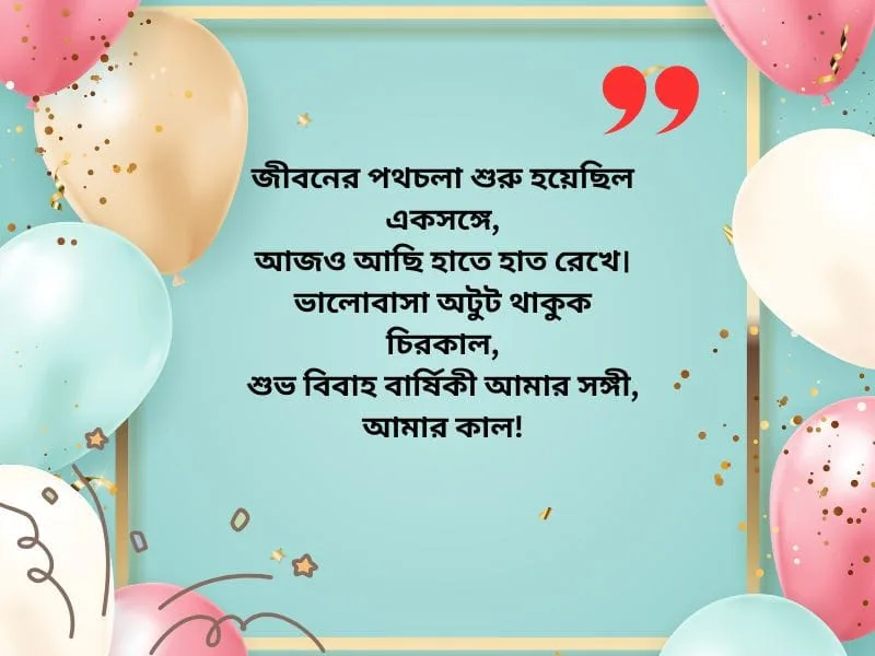 নিজের বিবাহ বার্ষিকী ক্যাপশন