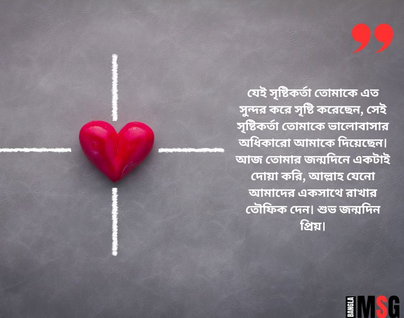 ভালোবাসার প্রিয় মানুষকে জন্মদিনের শুভেচ্ছা ও দোয়া