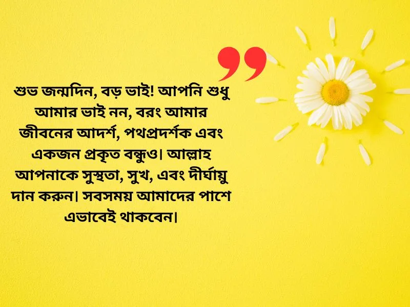বড় ভাইয়ের জন্মদিনের শুভেচ্ছা ২০২৪