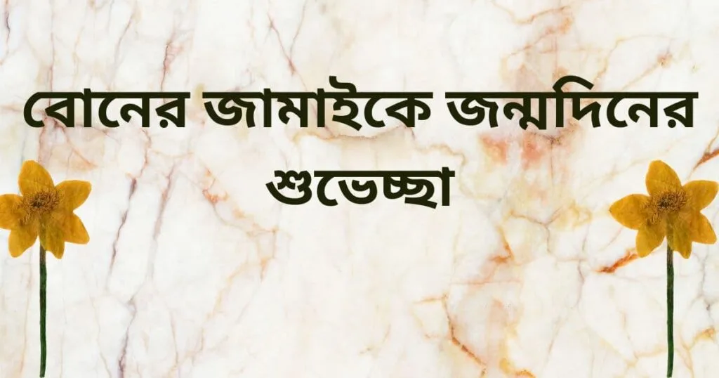 বোনের জামাইকে জন্মদিনের শুভেচ্ছা