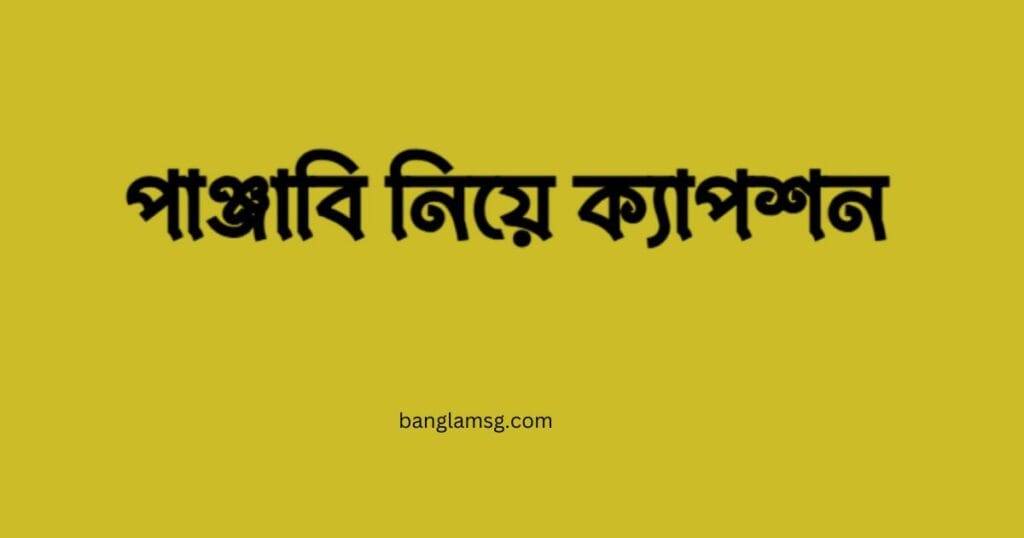 পাঞ্জাবি নিয়ে ক্যাপশন