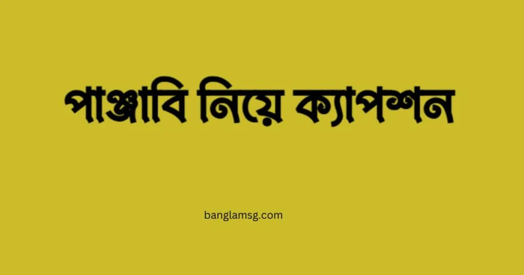 পাঞ্জাবি নিয়ে ক্যাপশন
